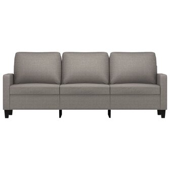 Driezitsbank 180 cm stof taupe 3