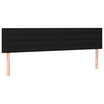 Hoofdborden 2 st 80x5x78/88 cm stof zwart 2
