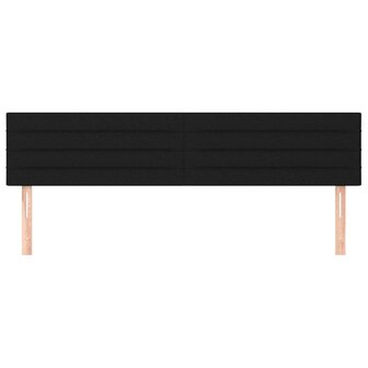 Hoofdborden 2 st 80x5x78/88 cm stof zwart 3