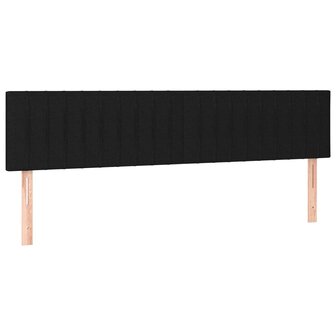 Hoofdborden 2 st 90x5x78/88 cm stof zwart 2