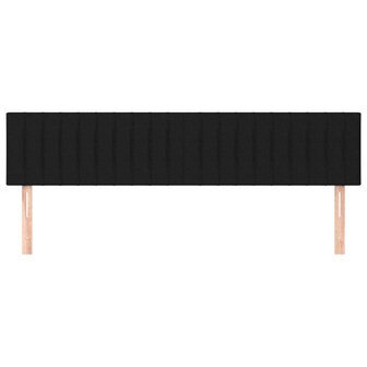 Hoofdborden 2 st 90x5x78/88 cm stof zwart 3