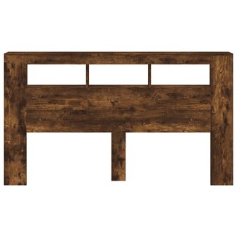 Hoofdeinde met LED 180x18,5x103,5 cm bewerkt hout gerookt eiken 6