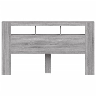 Hoofdeinde met LED 180x18,5x103,5 cm bewerkt hout grijs sonoma 6