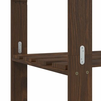 Opbergrek 5-laags 80x38x170 cm massief grenenhout bruin 6