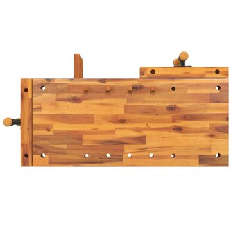Werkbank met bankschroeven 92x48x83 cm massief acaciahout 6