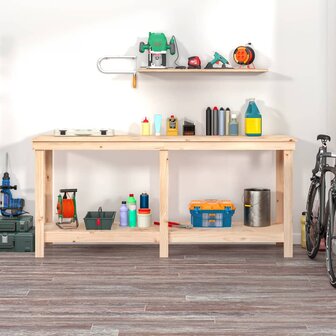 Werkbank 180x50x80 cm massief grenenhout 3