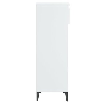 Schoenenrek 40x36x105 cm bewerkt hout hoogglans wit 7