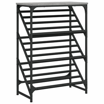 Schoenenrek 60x30x85 cm bewerkt hout grijs sonoma 2