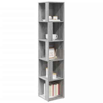 Hoekkast 33x33x164,5 cm bewerkt hout grijs sonoma eikenkleurig 6