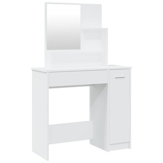 Kaptafel met spiegel 86,5x35x136 cm wit 2