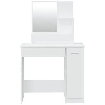 Kaptafel met spiegel 86,5x35x136 cm wit 6