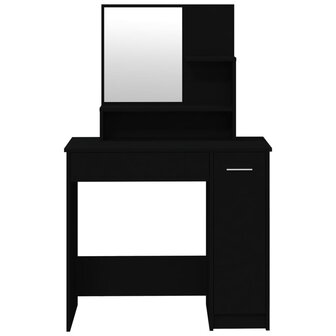 Kaptafel met spiegel 86,5x35x136 cm zwart 6