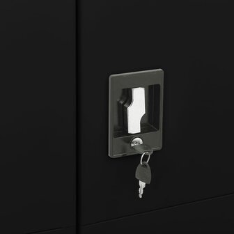 Lockerkast 90x40x180 cm staal zwart 7