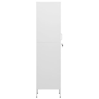 Lockerkast 35x46x180 cm staal wit 4