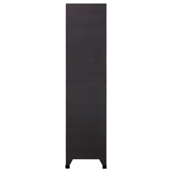 Lockerkast 90x40x180 cm staal antracietkleurig en wit 4