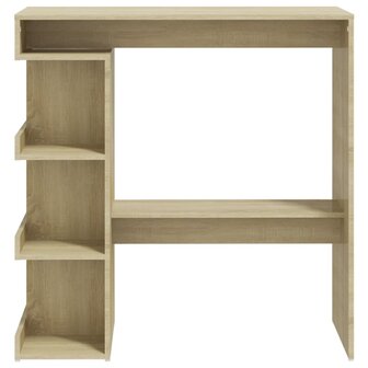 Bartafel met opbergrek 100x50x101,5 cm hout sonoma eiken 5