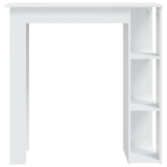 Bartafel met schap 102x50x103,5 cm bewerkt hout hoogglans wit 3
