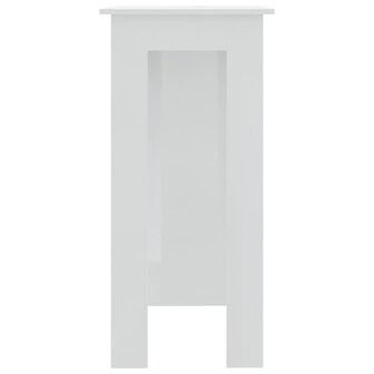Bartafel met schap 102x50x103,5 cm bewerkt hout hoogglans wit 4