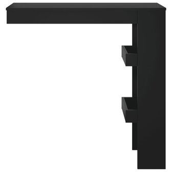 Bartafel wandgemonteerd 102x45x103,5 cm bewerkt hout zwart 3