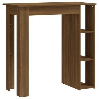Bartafel met schap 102x50x103,5 cm bewerkt hout bruin eiken 2