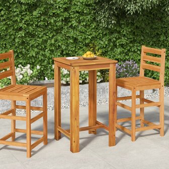 Tuinbartafel 60x60x105 cm massief acaciahout  1