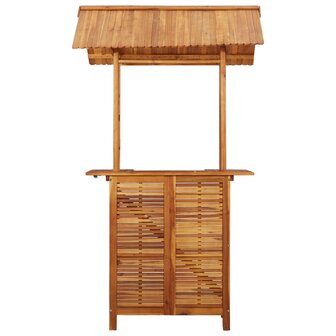 Bartafel met dak voor buiten 113x106x217 cm massief acaciahout 3