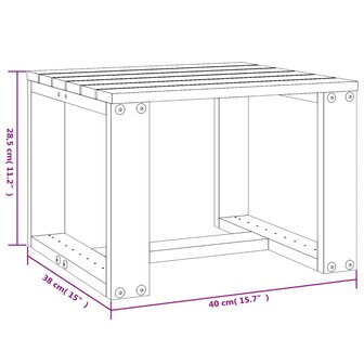 Tuinbijzettafel 40x38x28,5 cm massief douglashout 8