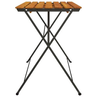 Bistrotafel inklapbaar 100x54x71 cm massief acaciahout en staal 4