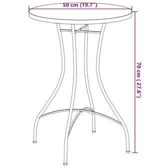 Bistrotafel moza&iuml;ek &Oslash;50x70 cm keramiek terracottakleurig 11