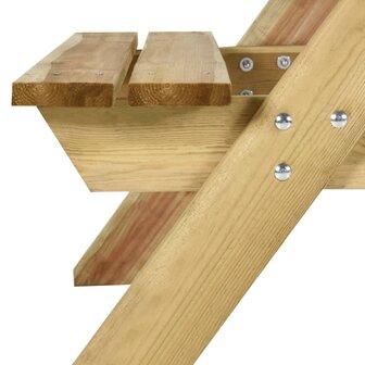 Picknicktafel met banken 110x123x73 cm ge&iuml;mpregneerd grenenhout 4