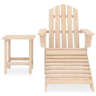 Tuinstoel Adirondack met voetenbank en tafel massief vurenhout 2