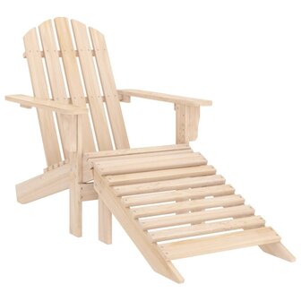 Tuinstoel Adirondack met voetenbank en tafel massief vurenhout 5