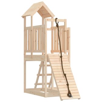Speelhuis met klimwand massief grenenhout 2