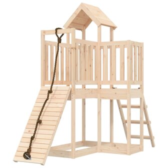 Speelhuis met klimwand massief grenenhout 3