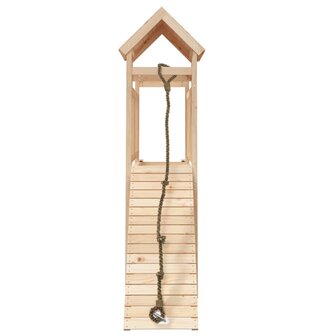 Speelhuis met klimwand massief grenenhout 4