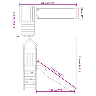 Speelhuis massief douglashout 10