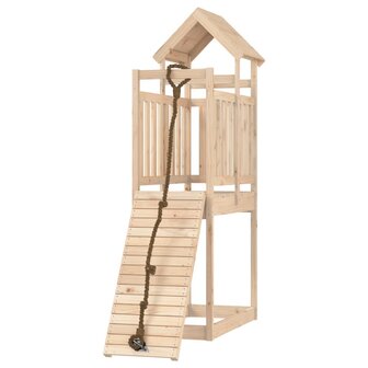 Speelhuis met klimwand massief grenenhout 3