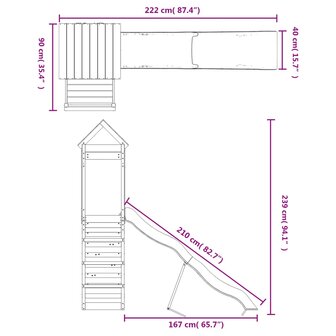 Speelhuis massief grenenhout 10