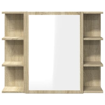 Badkamerspiegelkast 80x20,5x64 cm spaanplaat sonoma eikenkleur 5