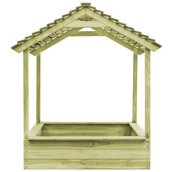 Buitenspeelhuis met zandbak 128x120x145 cm grenenhout 2
