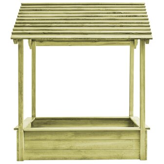 Buitenspeelhuis met zandbak 128x120x145 cm grenenhout 3