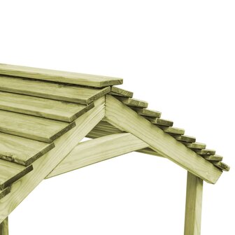 Buitenspeelhuis met zandbak 128x120x145 cm grenenhout 4