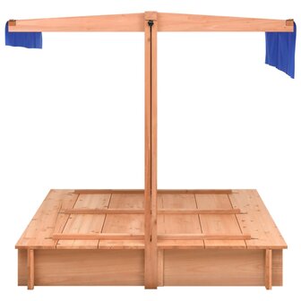 Zandbak met dak 112x112x112 cm vurenhout 3