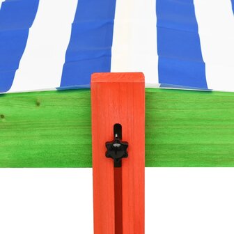 Zandbak met verstelbaar dak UV50 vurenhout meerkleurig 6