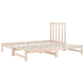 Slaapbank uitschuifbaar massief grenenhout 2x(90x190) cm 5