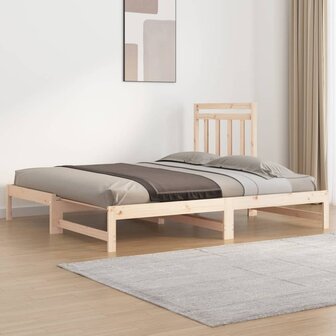 Slaapbank uitschuifbaar massief grenenhout 2x(90x190) cm 8