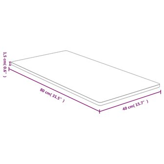 Tafelblad 40x80x1,5 cm bamboe 4