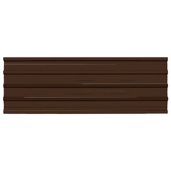 12 st Dakpanelen gegalvaniseerd staal bruin 2