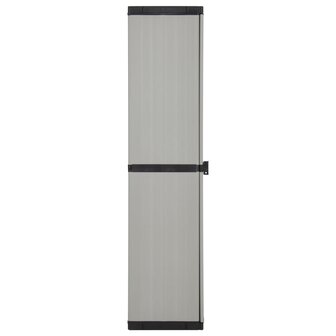 Tuinkast met 3 schappen 34x40x168 cm grijs en zwart 4