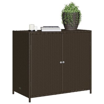 Tuinkast 83x45x76 cm poly rattan bruin 4